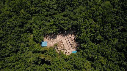 AERIAL VIEW OF ROMANESQUE SETTLEMENT OF ARMEA