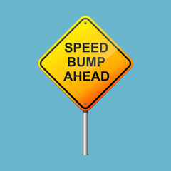 Bump ahead sign vector illustration.