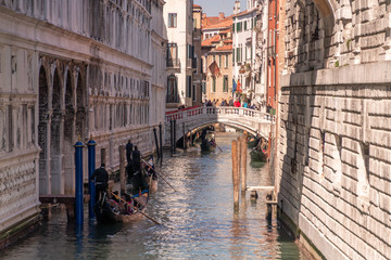Venice, Italy, Street Canals and Tipical Buildings