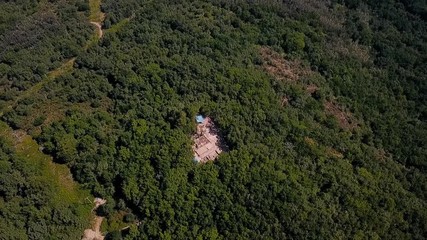 AERIAL VIEW OF ROMANESQUE SETTLEMENT OF ARMEA