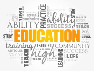 EDUCATION word cloud collage, concept background