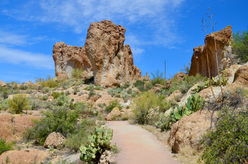 Tonto National Monument is a National Monument in the Superstition Mountains, in Gila County of central Arizona. The area lies on the northeastern edge of the Sonoran Desert ecoregion, an arid habitat