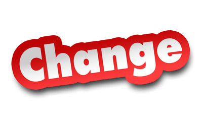 change concept 3d illustration isolated