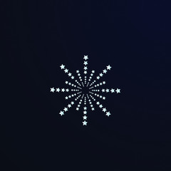 snow shape logo or icon for christmas ornament