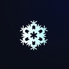 Obraz premium snow shape logo or icon for christmas ornament