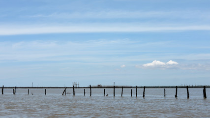 sea and sky in hot sunny day