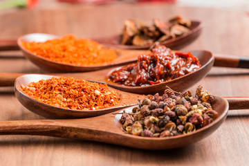 Pepper, pepper, aniseed and other spices