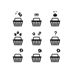 shopping online icons set
