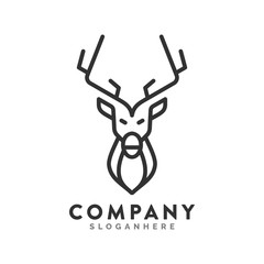 simple deer logo template