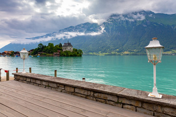 The Swiss village of Iseltwald on the famous lake Brienz.
