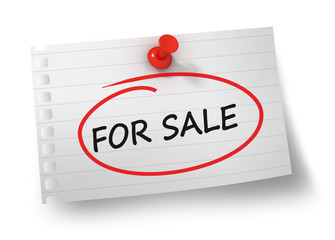 for sale concept 3d illustration isolated