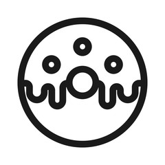 Obraz premium cookie, pastry, biscuit, bakery - minimal line web icon. simple vector illustration. concept for infographic, website or app.