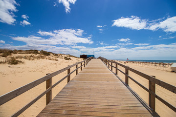 Fototapeta na wymiar walkway on Montegordo beach