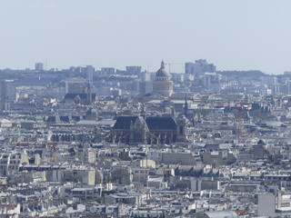 Aerial view of the city from a viewing platform near the Sacré Coeur Basilica