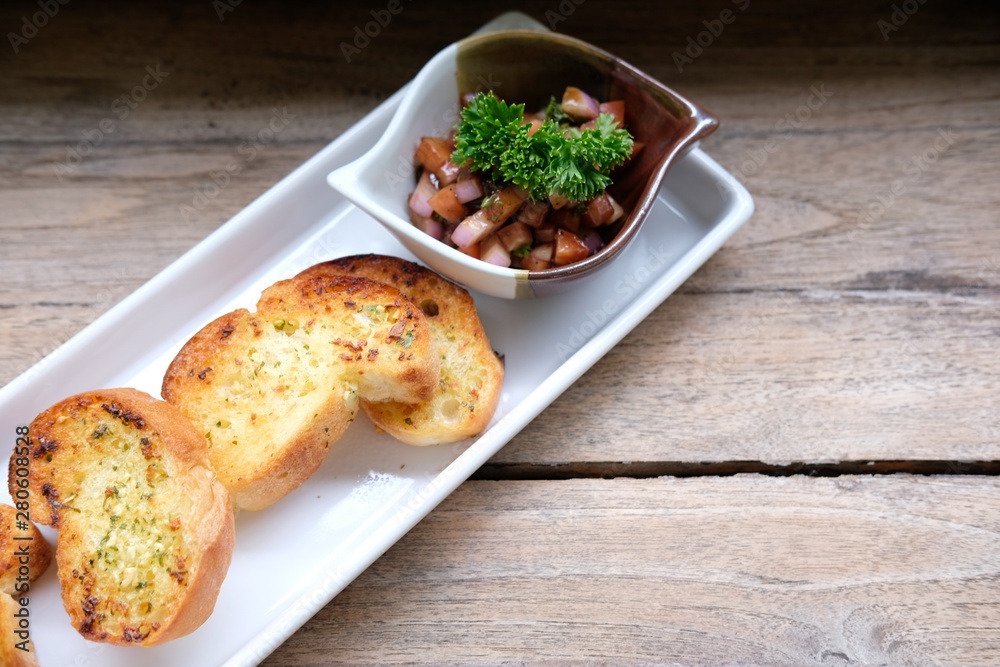 Poster baked potato with sour cream and chives