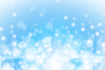 abstract blue sky background with blur bokeh light effect