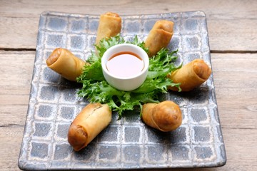 Deep fried spring rolls