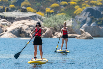Stand up paddle on a lake