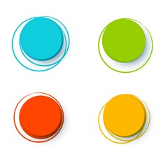 Round background with color drops