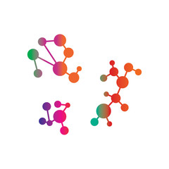 Molecular structure chemical atoms vector