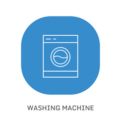 Washing machine line icon vector 