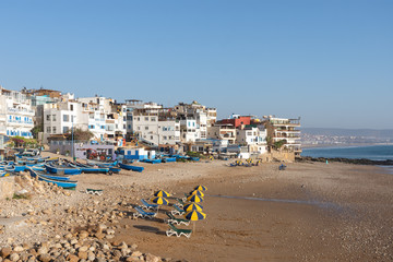 Obraz premium Plage de Taghazout au Maroc