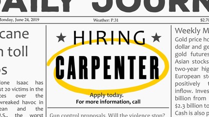 Carpenter classified ad