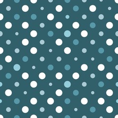 Blue white polka dots