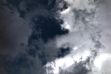 Big white clouds in the sky