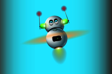 funny flying robot