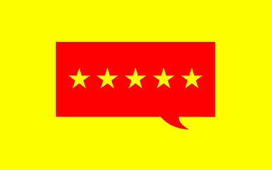 Customer Satisfaction Experience Rating Five Stars in the Bubble. Rating or Feedback Illustration.