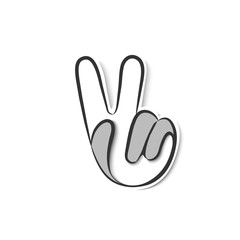 Finger Symbol Icon 2 Two