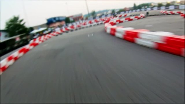 Point of view of outdoor motor track