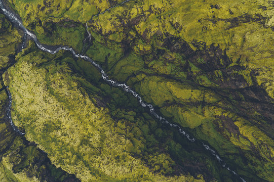 A glacial river flowing down from Eyjafjallaj&ouml;kull which is one of the smaller ice caps of Iceland, north of Sk&oacute;gar and west of M&yacute;rdalsj&ouml;kull. The ice cap covers the caldera of a volcano with a summit elevation of 1,651 metres.