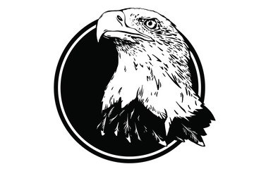 Vector bird. Eagle illustration. Good for logos and posters.