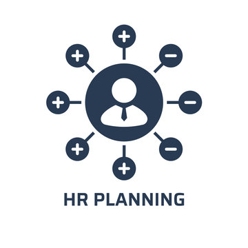 HR planning icon. Trendy modern flat vector hr planning icon on white background from general collection, vector illustration