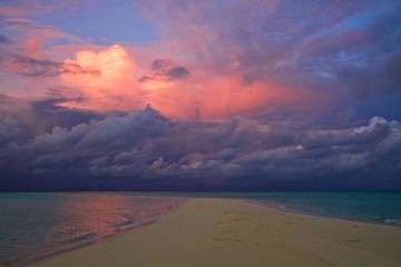 sunrise on the beach, Maldive 