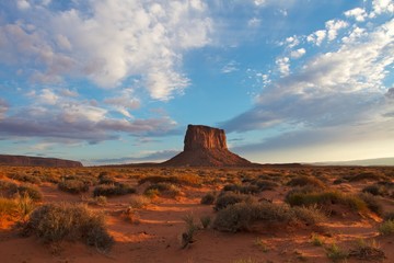 sunset in monument valley