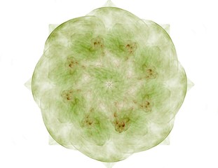 Computer generated fractal artwork for creative design, art and entertainment. Background with rotating spheres.