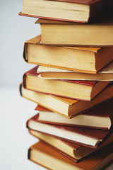 minimalism, old books on the white background