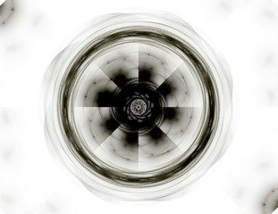 Abstract fractal background - computer-generated image. Digital art. Converging toward the center of the circles.