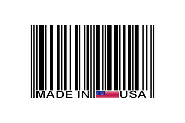 Barcode Made in USA -  Vector illustration design for poster, textile, banner, t shirt graphics, fashion prints, slogan tees, stickers, cards, decoration, emblem and other creative uses