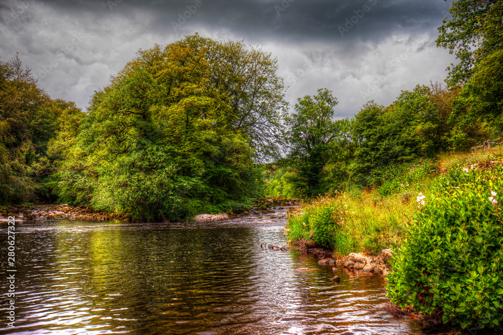 Wall mural River Wharfe in Yorkshire Dales, North Yorkshire, Great Britain.