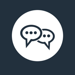 flat design conversation bubbles icon vector illustration
