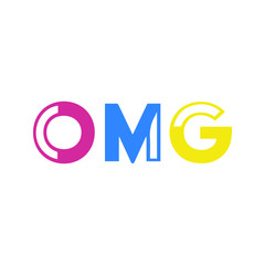 Expression omg  sticker word icon