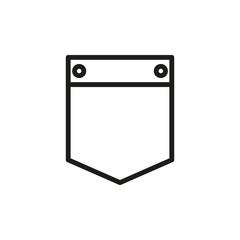 Pocket icon. Simple linear illustration