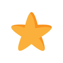 Cute star vector icon. Flat design cartoon style.