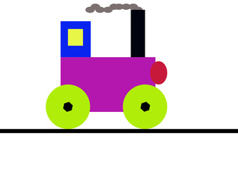 Eine Kinder Lokomotive