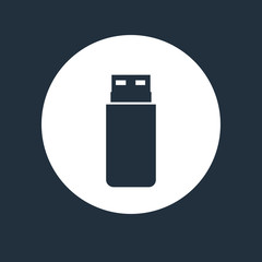 Flash drive of black icon