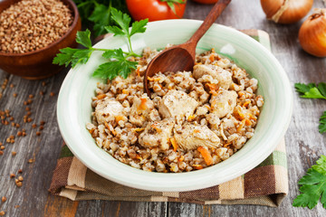 Buckwheat porridge with meat